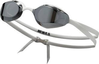 Nike Unisex Vapor Mirrored Swim Goggles in White | NESSA176-100