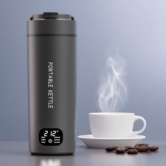 OEM Hervidor Port&aacute;til - Hervidor El&eacute;ctrico - Hervidor - Taza Para Hervir - 450 Ml - Acero Inoxidable - Negro