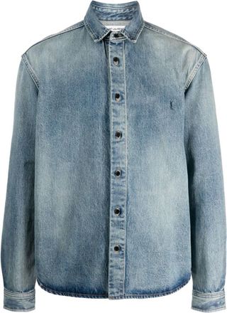 Saint Laurent Blue Logo denim shirt