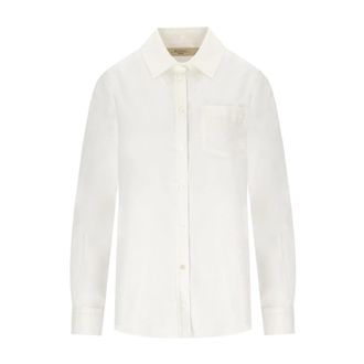 Max Mara Dames, Blouses & Shirts, Wit, Maat: S Katoen