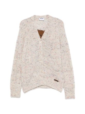 Moschino Teddy Bear Motif Boucl&eacute; Knit Sweater - Beige