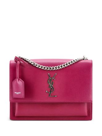 Saint Laurent Sunset Leather Medium crossbody bag - Viola