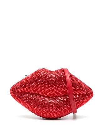 Simon Miller Clutch verfraaid met kristallen - Rood