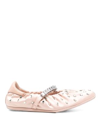 Jimmy Choo London Jade Leather Ballets