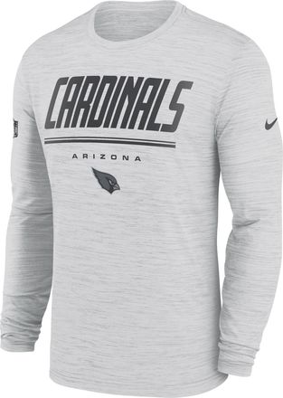 Nike Arizona Cardinals Sideline Team Issue Velocity Nike Mens Dri-FIT NFL Long-Sleeve T-Shirt in White | 02EQ10A9C-CH4