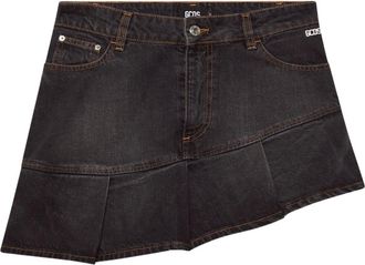 GCDS Gcds, Dames, Korte broeken, Zwart, Maat: W30 Denim