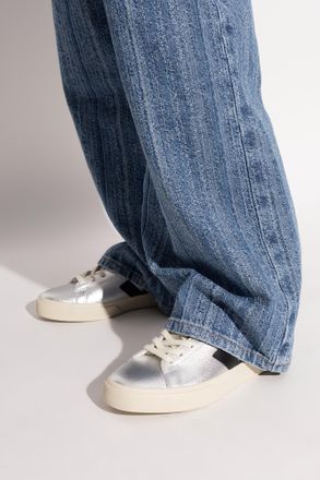 Veja Campo Leather Sports Shoes, Womens, Silver