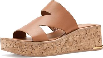 Franco Sarto A-Tahani Slide Sandals Womens Sandals Caramel : 8.5 M, Leather