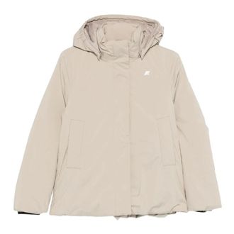 K-Way K-Way, Light Jackets, female, Beige, Size: XS Marlette Soft Touch Marmotta Hooded Jacket