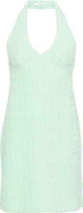 Givenchy 4G-motif halterneck dress - women - Polyamide/Cotton - 40 - Green