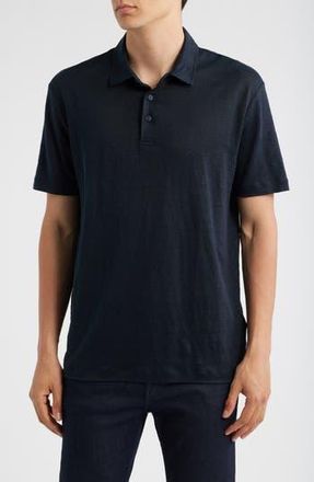 BOSS x Beckham Parris Linen Polo in Dark Blue at Nordstrom Rack, Size X-Large