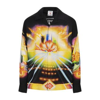 Casablanca Overhemden, Heren, Veelkleurig, XL, Camp Collar Shirt