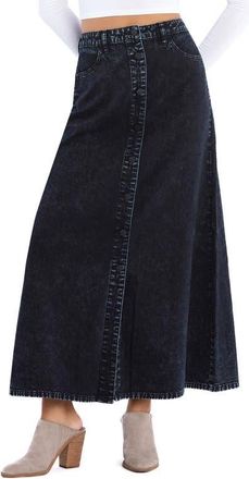 Wash Lab Denim Denim Maxi Skirt in Denim Black at Nordstrom, Size 25