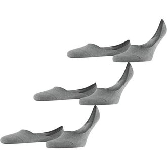 Falke Step Cotton 3-Pack No Show Socks in Light Grey Melange at Nordstrom, Size Medium