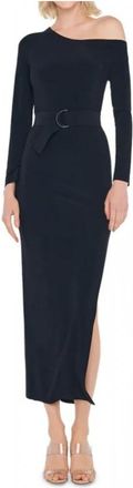 Norma Kamali Kleedjes, Dames, Zwart, S, Polyester, Scoop Neckline Maxi Jurk