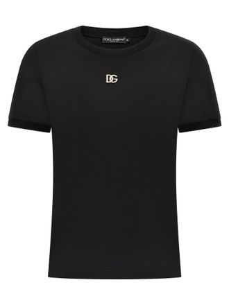 Dolce & Gabbana Rhinestone Logo T Shirt