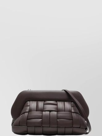 Themoir&egrave; vegan fabric woven clutch bag