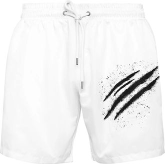 Plein Sport Boxer Shorts - Heren - Badpakken - Wit - L - Polyester - Fitness