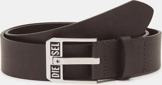 Diesel Mens Bluestar Brown Leather Belt - Size: 95
