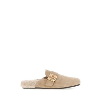 Tory Burch Comfortabele Huispantoffels voor Dagelijks Comfort - Dames - Pantoffels - Beige - 40 EU - Wol - Schoenen