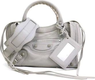 Balenciaga Pre-owned Handbags, female, Gray, Size: ONE SIZE Pre-owned Leather balenciaga-bags