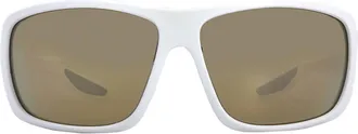 Prada Polarized Brown Mirror Gold Wrap Mens Sunglasses PS04VS AAI5N2 66