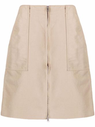 AMBUSH Worker high-waisted skirt - women - Linen/Flax/Cotton/Viscose/Cotton/Polyester - 38 - Neutrals