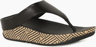 FitFlop Fitflop Womens Lulu Lux Graphic Weave Womens Sandals - Black - Size: 6.5