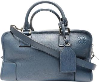 Loewe Pre-owned Handbags, female, Blue, Size: ONE SIZE Pre-owned Amazona Shoulder Bag
