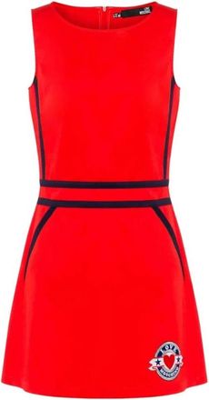 Love Moschino Rode Mouwloze Jurk met Sailor Patch - Dames - Korte kleedjes - Rood - XS - Kleedjes