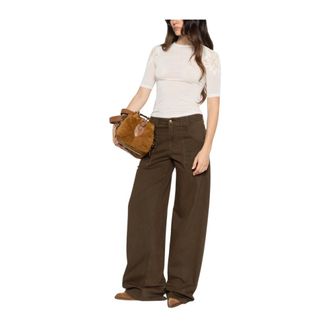 Ermanno Scervino Gebreide trui met ronde hals - Dames - Truien - Wit - Maat: XS