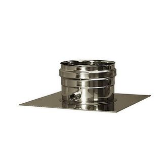 MBM Placa Con Drenaje Cerrado Para Chimenea Dn 160 Tubo De Acero Inoxidable 316