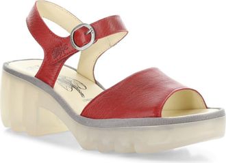 FLY London Tull Platform Sandal in Lipstick Red at Nordstrom, Size 10-10.5Us