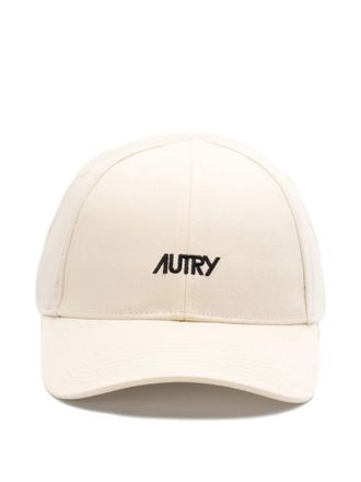 Autry logo-embroidered cap - unisex - Cotton - One Size - Neutrals