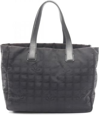 Chanel Black New Travel Line Leather Tote Bag (Pre-Owned)