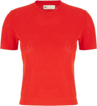 Tory Burch Klassieke Polo Shirt voor Mannen - Dames - T-shirts - Rood - L - Polyester - Tops