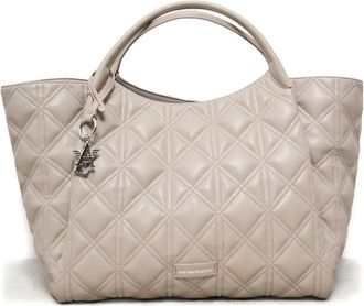 Emporio Armani Shopper met diamantpatroon - Beige
