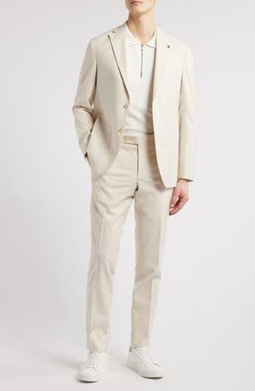 Jack Victor Morton Solid Unconstructed Wool Blend Suit in Ecru at Nordstrom Rack, Size 40 Long