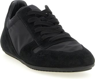 Rick Owens Mens Black Calfskin Athletic Sneakers