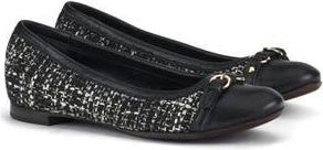 AGL Mae Cap Toe Tweed Ballet Flat in Nero-Nero-Nero-Nero at Nordstrom Rack, Size 10.5Us / 40.5Eu