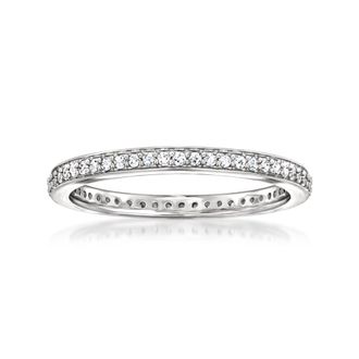 Ross-Simons Lab-Grown Diamond Eternity Band in Sterling Silver