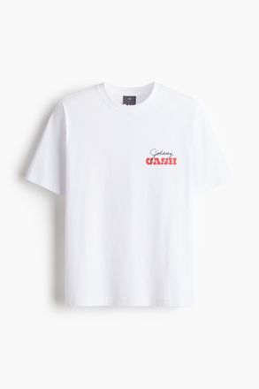 H&M T-Shirt in Loose Fit - White