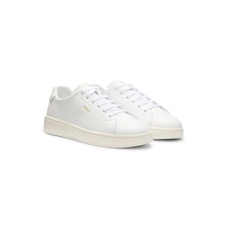 HUGO BOSS Nappa leather sneakers with gold-tone logo