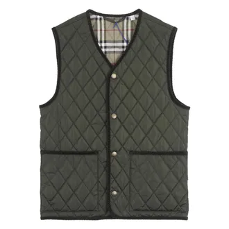 Burberry Vests, male, Green, Size: S Vests