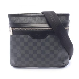Louis Vuitton Black Damier Graphite Coated Canvas Leather Handbag Shoulder Bag (Pre-Owned)