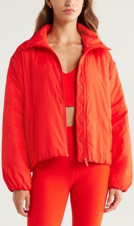 Zella Elevate Insulated Jacket in Red Fiery at Nordstrom, Size X-Large
