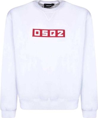 Dsquared2 DSquared2 Uniseks Sweatshirt met bloklogo voor volwassenen (Wit)