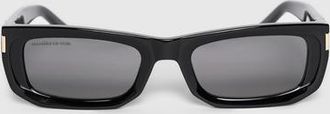 Mani&egrave;re De Voir Milan Curved-Frame Sunglasses in Black at Nordstrom
