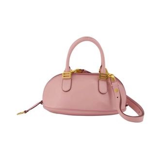 Balenciaga Tassen, Dames, Roze, ONE Size, Leer, Bolero Bowling Bag Mini