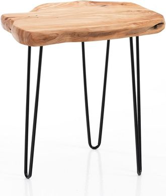 Oresteluchetta Mesa de centro de madera maciza cm l.45 x p.40 x h.53